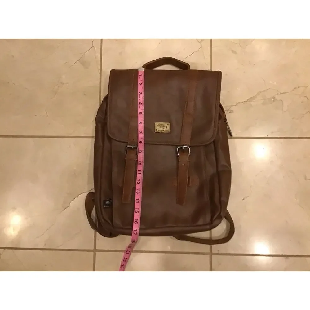 Vegan Leather Bag/Backpack With Adjustable Strap Laptop Compartment College